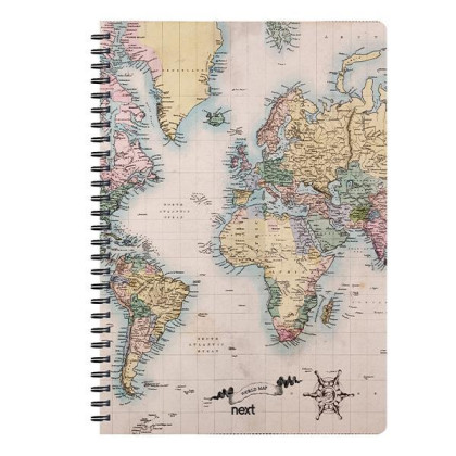 Next trends world map II τετράδιο σπιράλ 3 θέματα 105 φύλλα 21x29εκ. - 3 ΤΕΜ