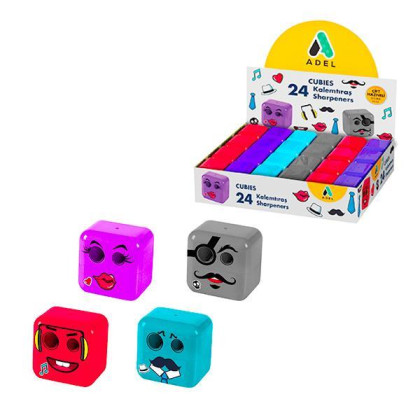Adel ξύστρα "Cubbies" βαρελάκι διπλή 7mm - 12mm - 24 ΤΕΜ