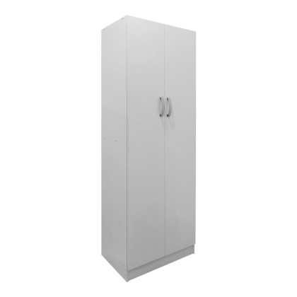 Ντουλάπα δίφυλλη Athos  σε λευκή απόχρωση 60x42x180εκ