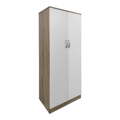 Ντουλάπα δίφυλλη Athos  σε sonoma-λευκή απόχρωση 80x42x180εκ