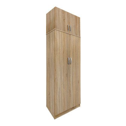 Ντουλάπα δίφυλλη και πατάρι Athos  σε oak απόχρωση 80x42x240εκ