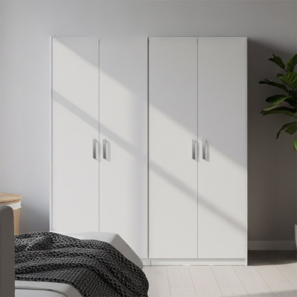 Ντουλάπα τετράφυλλη Athos Ι  λευκή 160x42x180εκ