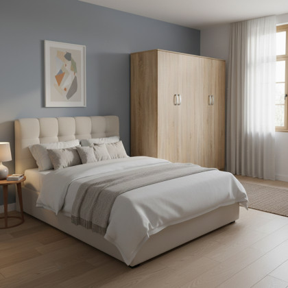 Ντουλάπα τετράφυλλη Athos Ι  sonoma 160x42x180εκ