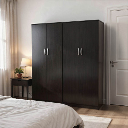 Ντουλάπα τετράφυλλη Athos Ι  wenge 160x42x180εκ