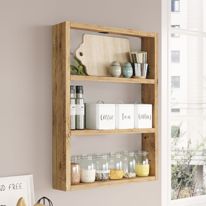 Ραφιέρα τοίχου Prena  χρώμα atlantic pine 43,2x9x60εκ.