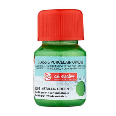 TALENS ΧΡΩΜΑ GLASS/PORCELAIN OPAQUE 8201 METAL GREEN 30ML