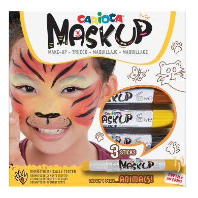 Βαφές Προσώπου 3τεμ Carioca Maskup (Καφέ-Κίτρινο-Μαύρο)  Carioca 43048 3-2167