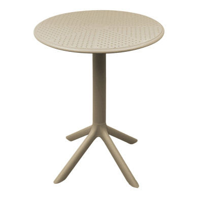 Τραπέζι Merkon  διάτρητο cappuccino PP Φ60x75εκ