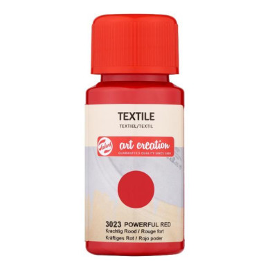 TALENS ΧΡΩΜΑ TEXTILE 3023 POWERFUL RED 50ML - 4 ΤΕΜ