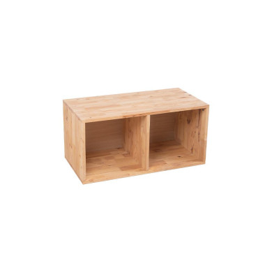 Ξύλινο παγκάκι με 2 θέσεις αποθήκευσης Nextdeco Natural Υ39x40x80εκ.
