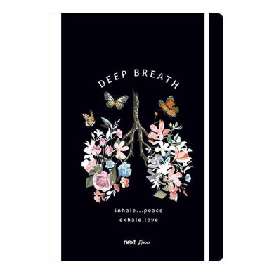Next trends deep breath τετράδιο flexi λάστιχο 21x29εκ. 2θεμ. 80φ. - 3 ΤΕΜ