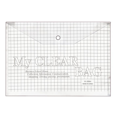 Φάκελος Κουμπί Διάφανος FC 25x35cm JustNote 701110 - 12 ΤΕΜ 50-1090