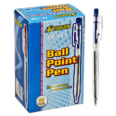 Στυλό Διάφανο Κλιπ Ballpoint Μπλε 0,8mm  JustNote 80287 - 50 ΤΕΜ 60-267