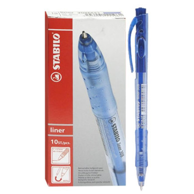 Στυλό Κουμπί Stabilo Ballpoint Μπλε 1,0mm  Stabilo 308/41 BLUE - 10 ΤΕΜ 60-679