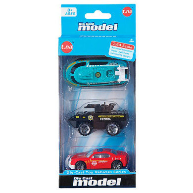 Σετ 3 τεμ Μεταλλικά Οχήματα Free Wheels 21x9cm ToyMarkt 913103 71-3083