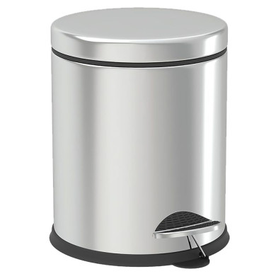 Κάδος Απορριμάτων Inox με Πεντάλ 5L 5lt (28x20,5cm) Homie 101991 81-971