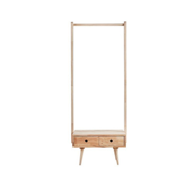 Κρεμάστρα ρούχων Nextdeco Natural μασίφ ξύλο Υ165,5x65x40εκ.