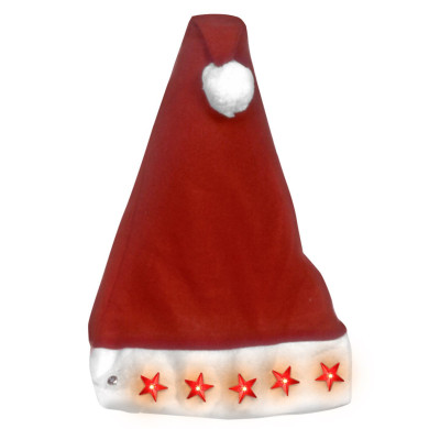 Σκούφος Άγιου Βασίλη με φως 38x29cm Xmasfest 1131444 - 12 ΤΕΜ 93-1424