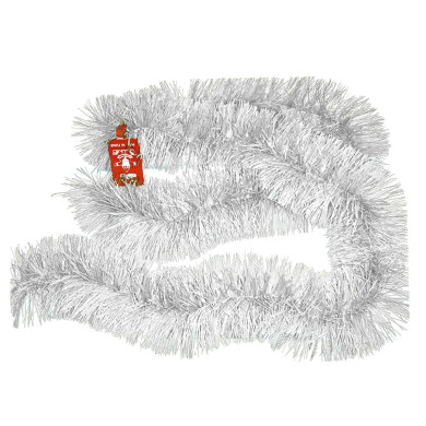 Γιρλάντα Λευκή Tinsel ø:11cm Υ:2m Xmasfest 1131895 - 12 ΤΕΜ 93-1875