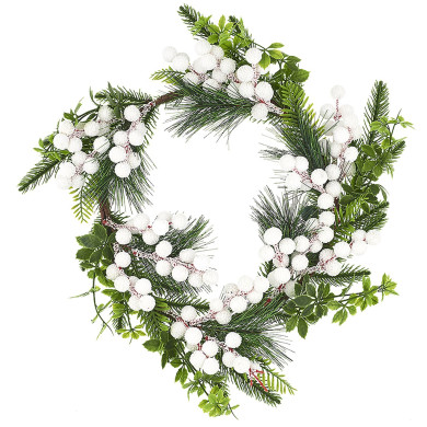 Στεφάνι με Λευκούς Καρπούς ø35cm Xmasfest 1132858 93-2838