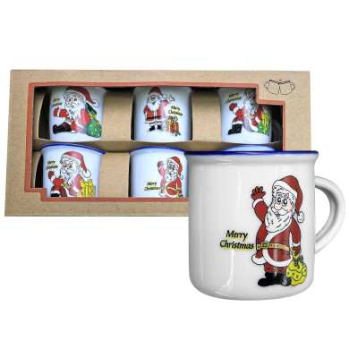 Κόυπα Espresso Xmas 6x5cm Xmasfest 1134196 - 6 ΤΕΜ 93-4176