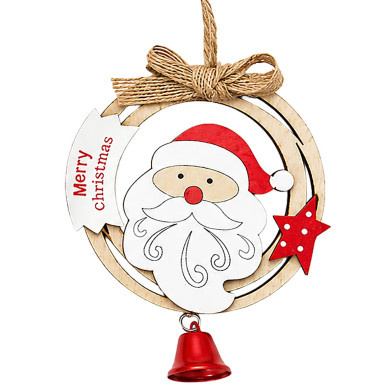 Στεφανάκι Ξύλινο με Καμπανάκι 13 x ø11cm Xmasfest 1134243 93-4223