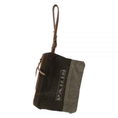 Τσαντάκι Paris 20x16εκ. Πράσινο army Καμβάς