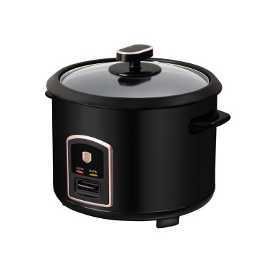 Berlinger Haus Παρασκευαστής Ρυζιού 700W Χωρητικότητας 1.8L, Black Rose Collection BH-9554