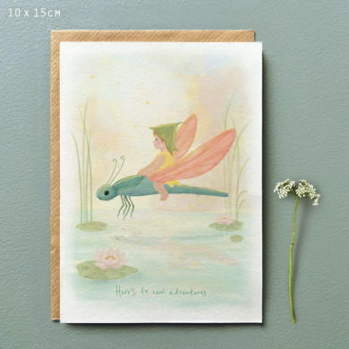 Flower folk Κάρτα-Here's to new adventures