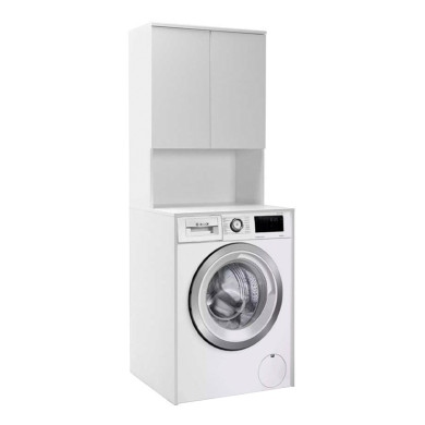 Έπιπλο πλυντηρίου Ceza  χρώμα λευκό 65x60x182εκ.