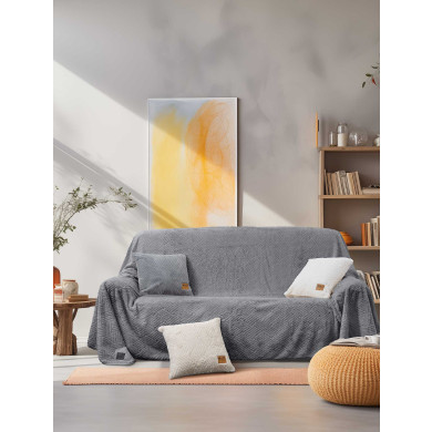 Ριχτάρι TRACE GREY Γκρι Ριχτάρι πολύθρονας: 180 x 180 εκ. MADI