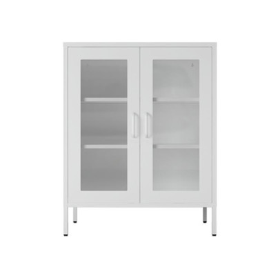 Ντουλάπα μεταλλική Nextdeco δίφυλλη λευκή Υ102x80x35εκ.