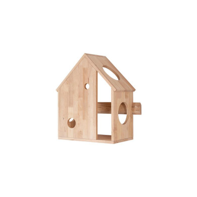 Σπιτάκι γάτας Nextdeco Natural μασίφ ξύλο Υ59x45x27εκ.
