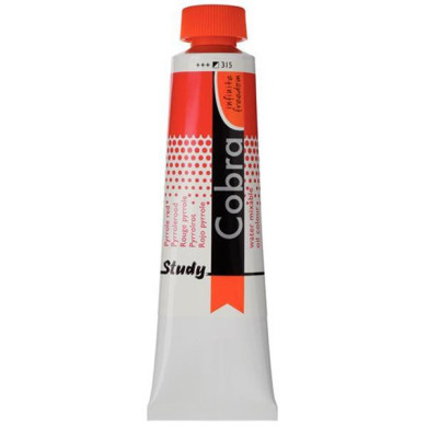 TALENS COBRA STUDY WATER MIXABLE OIL 315 PYRROLE RED 40ML. - 3 ΤΕΜ
