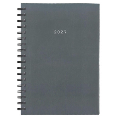 Next ημερολόγιο 2027 basic xl ημερήσιο σπιράλ γκρι 21x29εκ.  Δυνατότητα εκτύπωσης