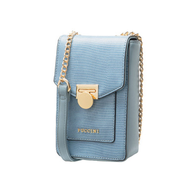 Γυναικεία Τσάντα Ώμου Χρώματος Μπλε Puccini BK1231166T-7