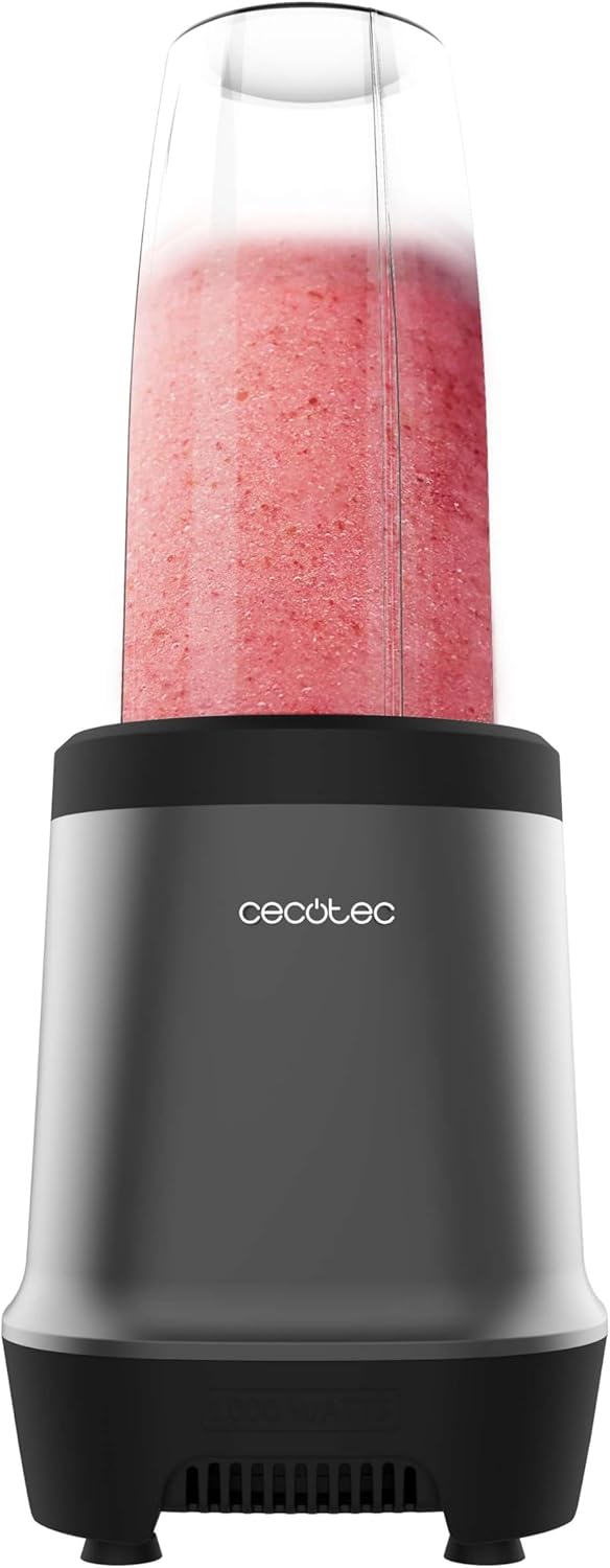 Μπλέντερ για Smoothies 1000W με Λεπίδες Τιτανίου & 2 Ποτήρια Γκρι Σκούρο CEC-03908 Cecotec